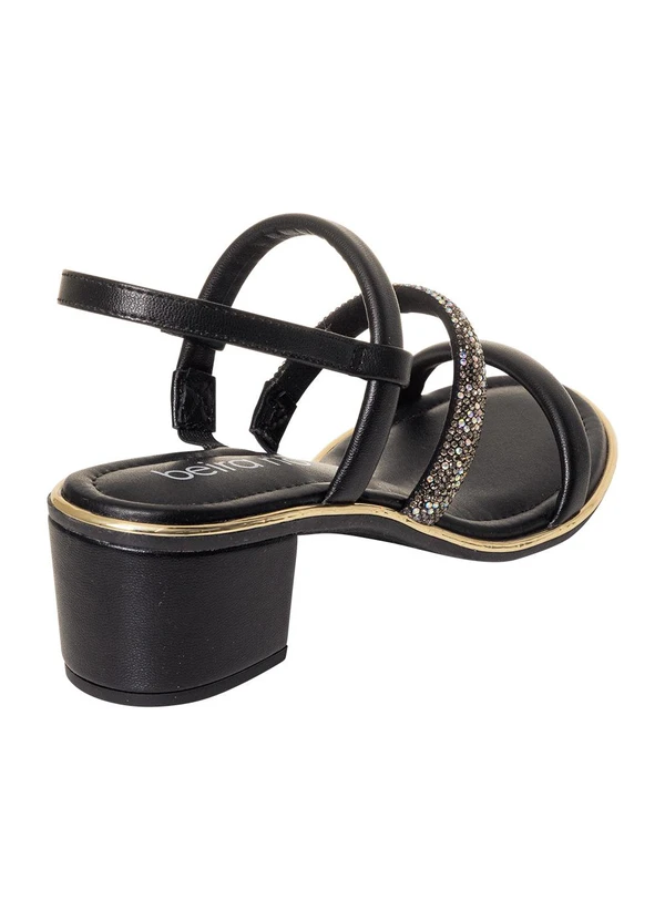 Beira Rio - Sandália Beira Rio Preto em Sintético 2