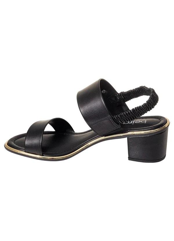 Beira Rio - Sandália Beira Rio Preto em Sintético 3