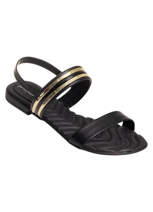 Sandália Beira Rio (Preto) em Sintético - BEIRA RIO