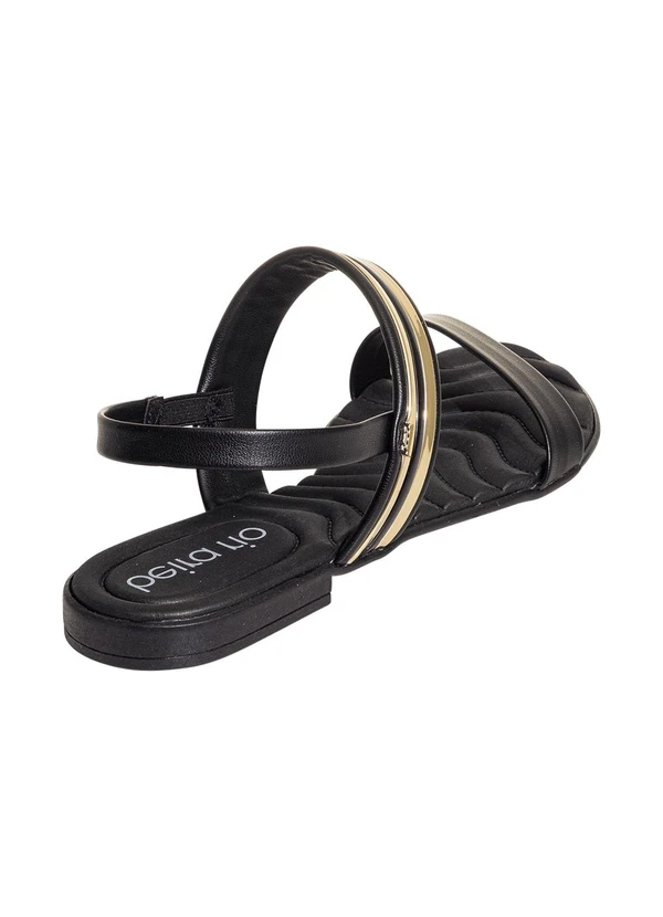 Beira Rio - Sandália Beira Rio Preto em Sintético 2