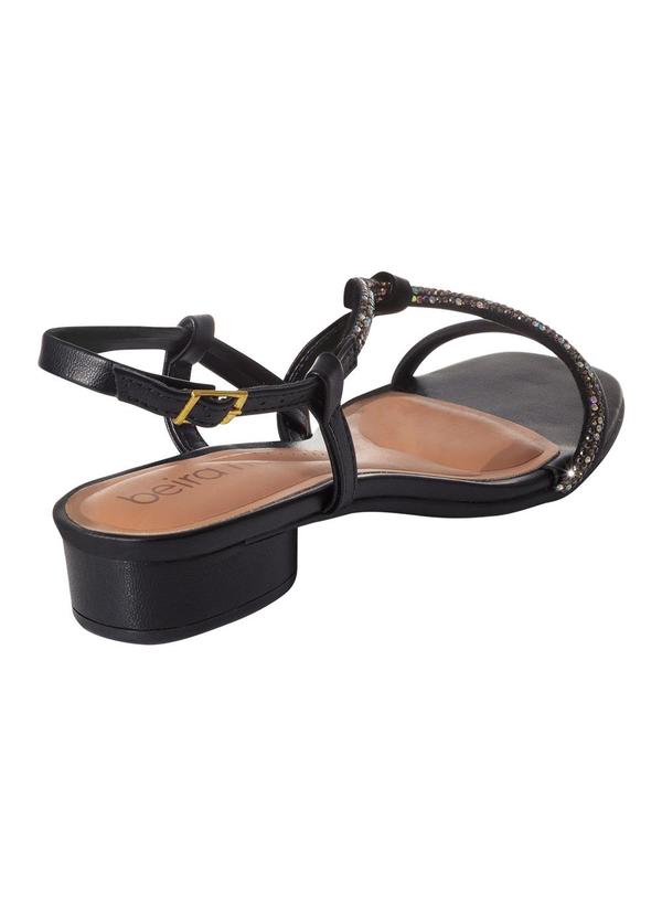 Beira Rio - Sandália Beira Rio Preto em Sintético 2