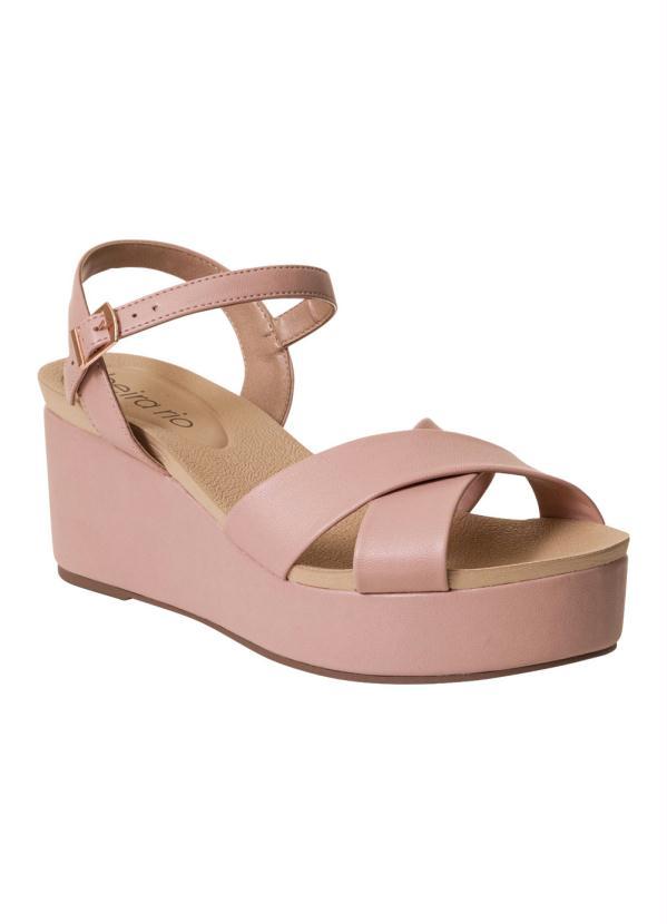 Beira Rio - Sandália Beira Rio Rosa em Sintético 1