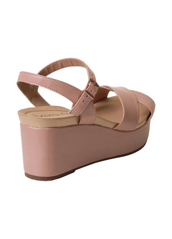 Beira Rio - Sandália Beira Rio Rosa em Sintético 2