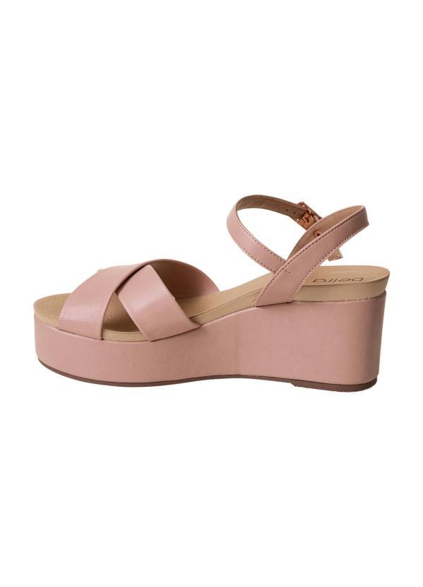 Beira Rio - Sandália Beira Rio Rosa em Sintético 3