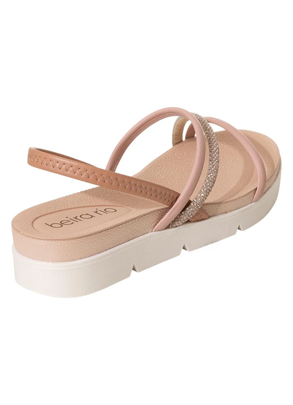 Beira Rio - Sandália Beira Rio Rosa em Sintético 2