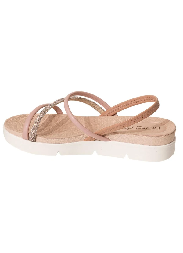 Beira Rio - Sandália Beira Rio Rosa em Sintético 3