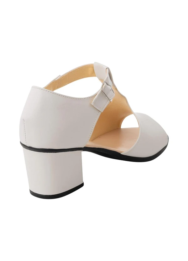 Perfecta - Sandália Off White em Material Sintético 3