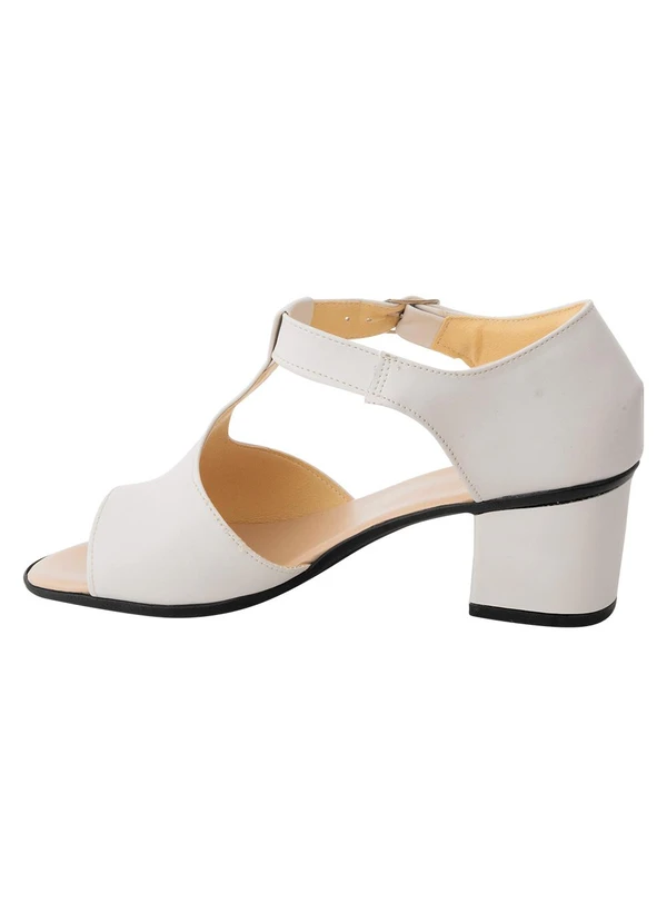 Perfecta - Sandália Off White em Material Sintético 4