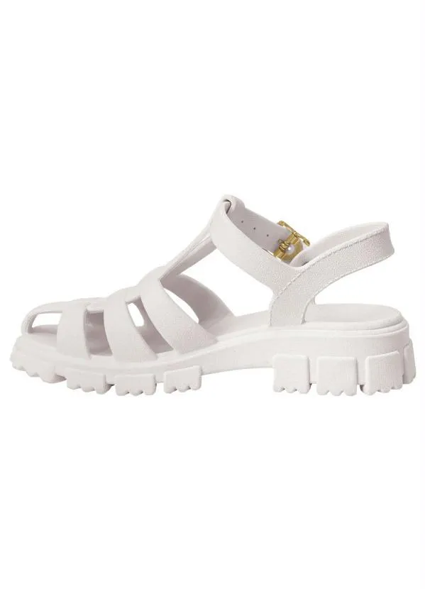Perfecta - Sandália Branca em Pvc Micro Expandido 3