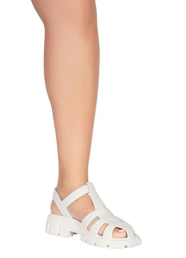 Perfecta - Sandália Branca em Pvc Micro Expandido 4