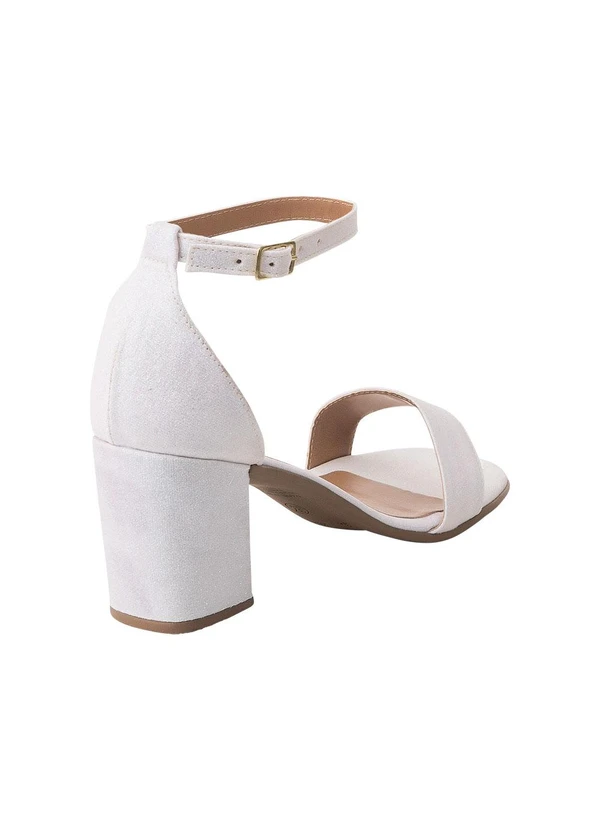 Perfecta - Sandália Branca em Sintético 3