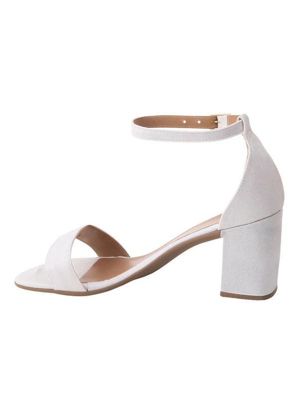 Perfecta - Sandália Branca em Sintético 4