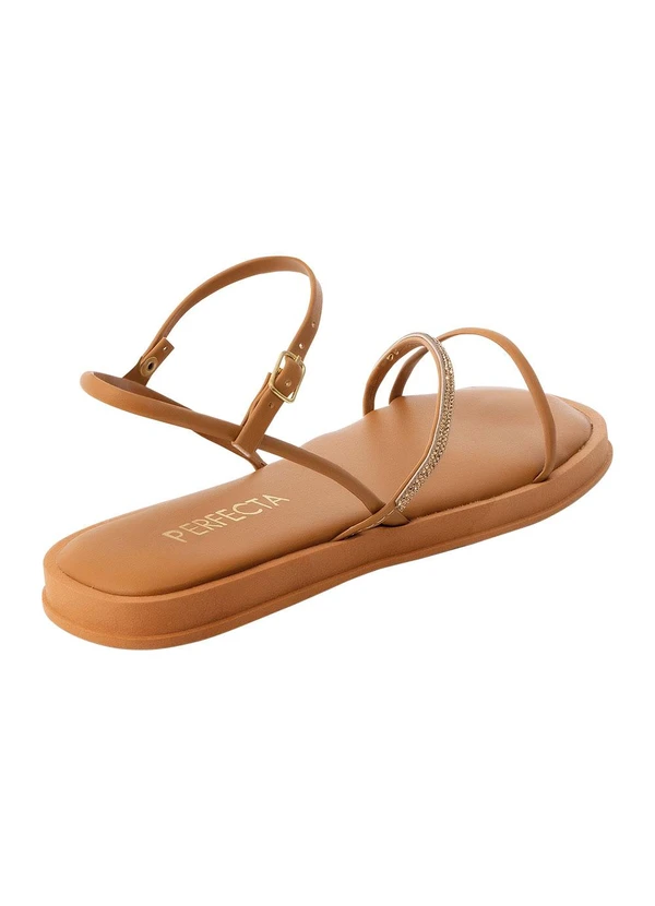 Perfecta - Sandália Caramelo em Sintético 2