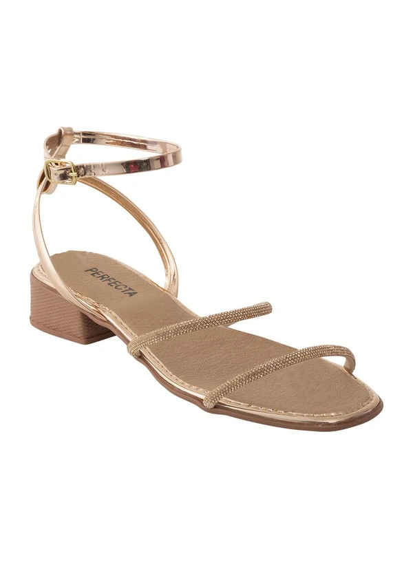 Perfecta - Sandália Cobre em Sintético