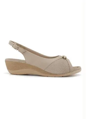 Sandália Comfortflex (Bege) em Sisntético - COMFORTFLEX