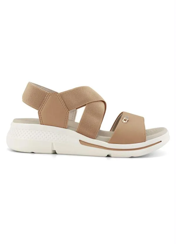 Comfortflex - Sandália Comfortflex CarameloEm Sintético 2