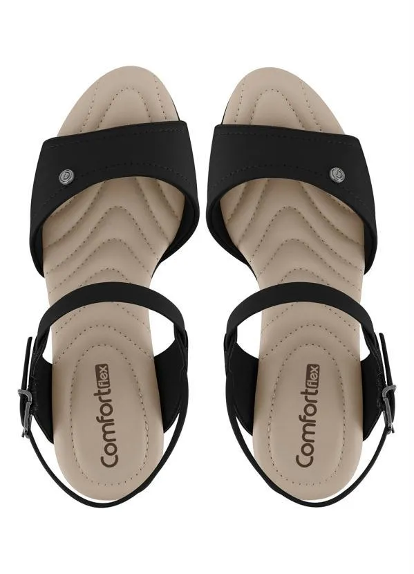 Comfortflex - Sandália Comfortflex Preto em Sintético 3