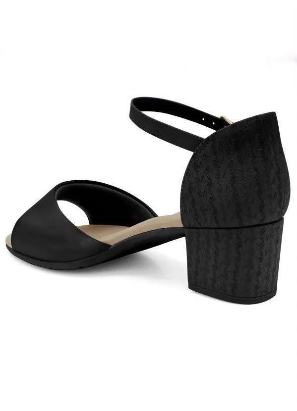 Comfortflex - Sandalia Comfortflex Preto Traseira Fechada 2