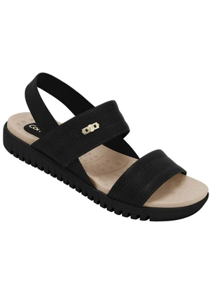 Sandália Comfortflex (Preto) - COMFORTFLEX