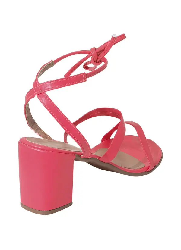 Perfecta - Sandália Coral com Amarração 2