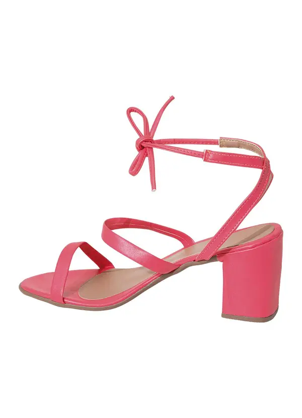 Perfecta - Sandália Coral com Amarração 3