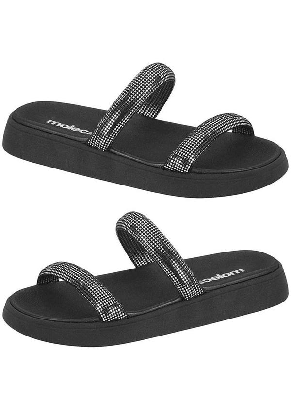 Rovitex - Sandália Feminina com Tiras Preto 3
