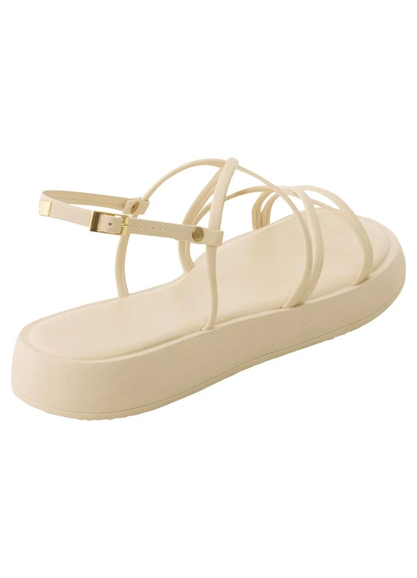 Perfecta - Sandália Flat Off White em Sintético 2