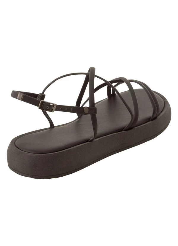 Perfecta - Sandália Flat Preta em Sintético 2