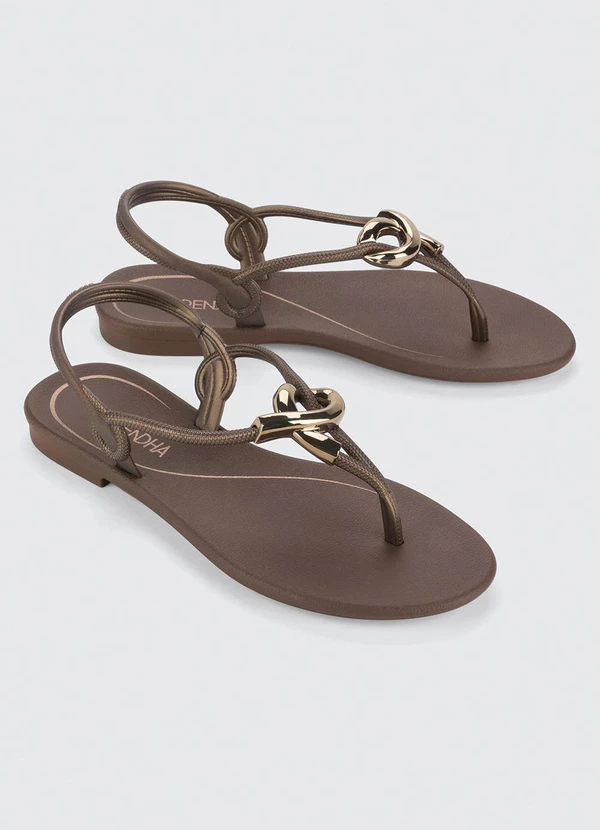 Grendha - Sandália Grendha Cacau Enlace Bronze