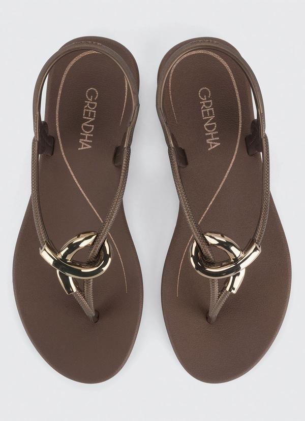 Grendha - Sandália Grendha Cacau Enlace Bronze 2