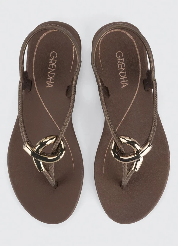 Grendha - Sandália Grendha Cacau Enlace Bronze 2
