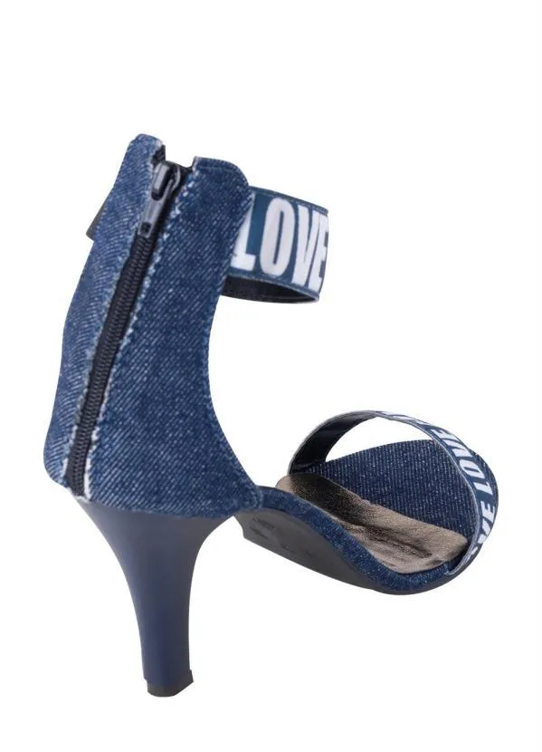 Perfecta - Sandália Jeans em Sintético 2