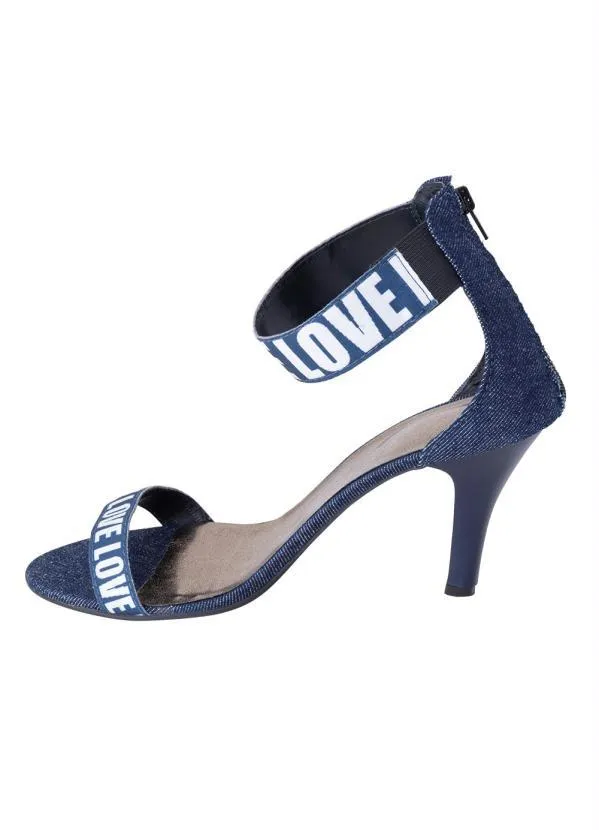 Perfecta - Sandália Jeans em Sintético 3