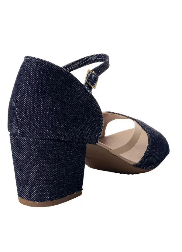 Perfecta - Sandália Jeans em Tecido 2