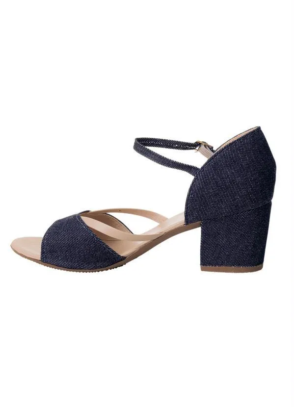 Perfecta - Sandália Jeans em Tecido 3
