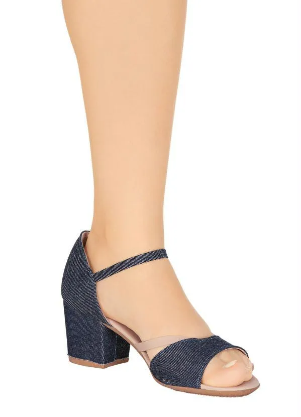 Perfecta - Sandália Jeans em Tecido 4