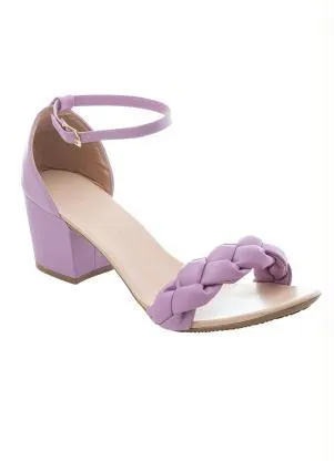 Perfecta - Sandália Lilás com Tira Soft Trançada - PERFECTA