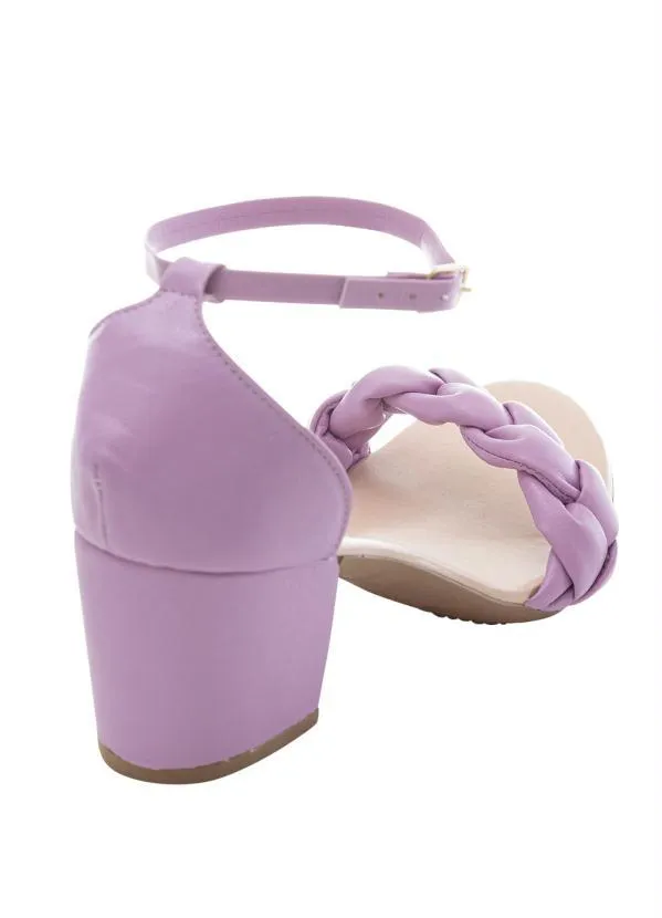 Perfecta - Sandália Lilás com Tira Soft Trançada 2