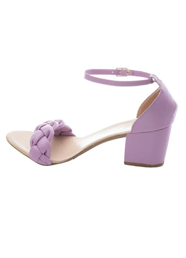 Perfecta - Sandália Lilás com Tira Soft Trançada 3