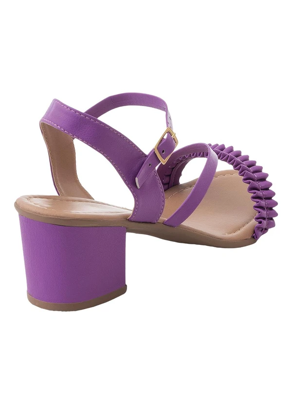 Perfecta - Sandália Lilás em Material Sintético 2