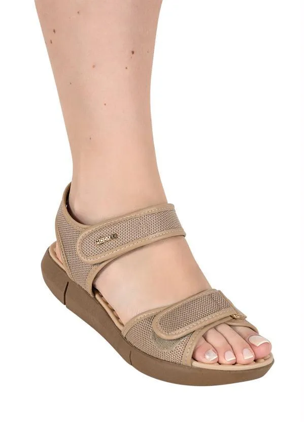 Modare - Sandália Modare Bege com Duplo Velcro 4