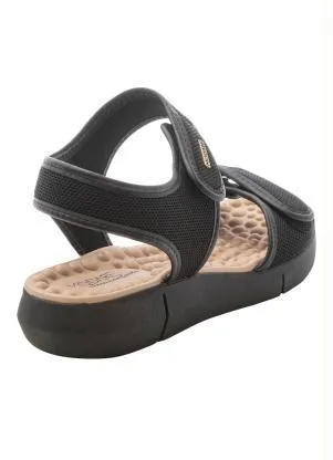 Sandália Modare (Preto) com Duplo Velcro - MODARE