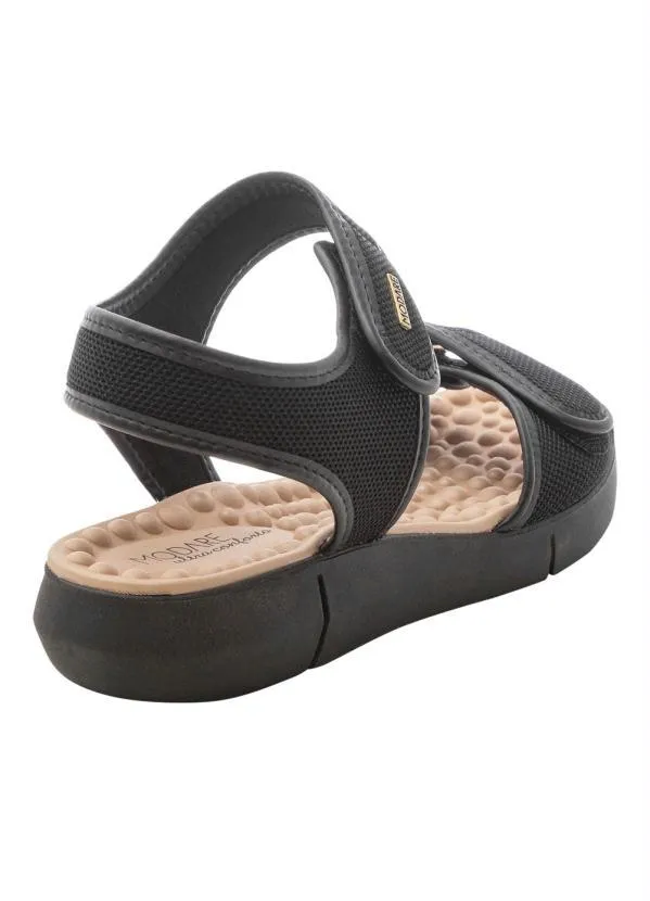 Modare - Sandália Modare Preto com Duplo Velcro 2