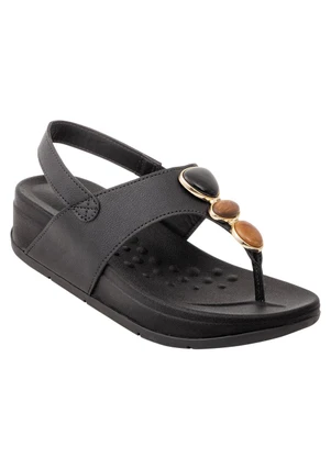 Sandália Modare (Preto) com Enfeites - MODARE