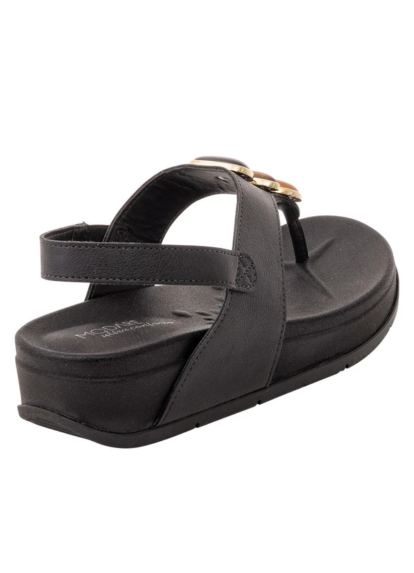 Modare - Sandália Modare Preto com Enfeites 3