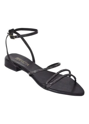 Perfecta - Sandália Modelo Bico Fino Preta - PERFECTA