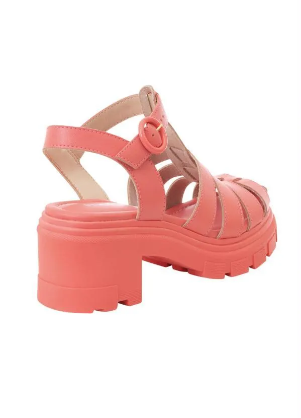 Moleca - Sandália Moleca Coral em Sintético 2