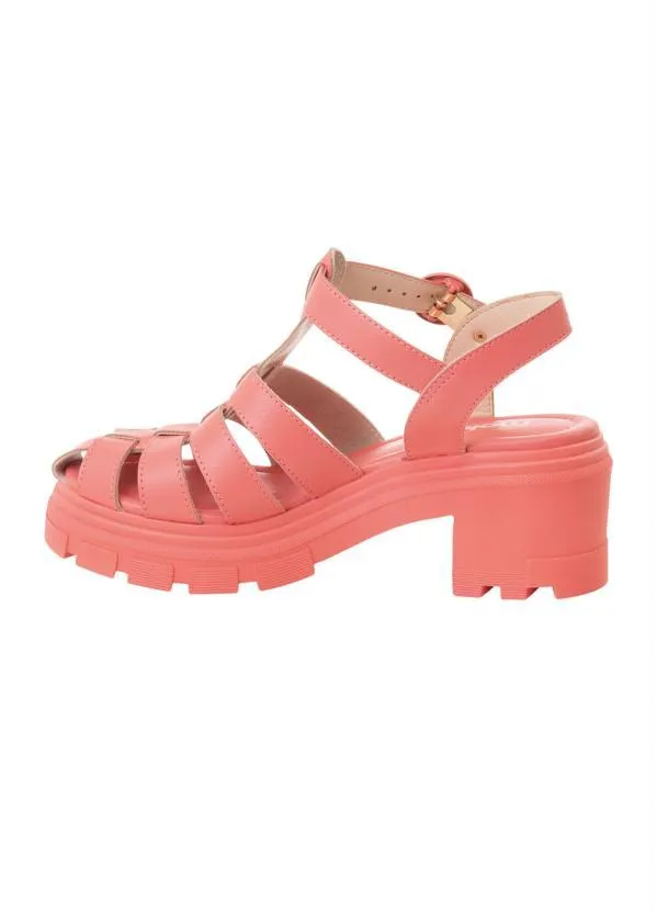 Moleca - Sandália Moleca Coral em Sintético 3