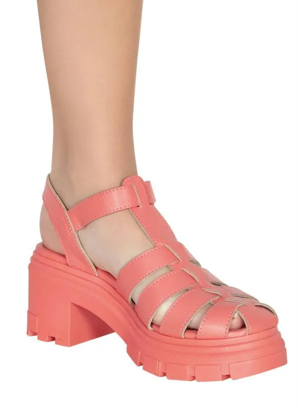 Moleca - Sandália Moleca Coral em Sintético 4