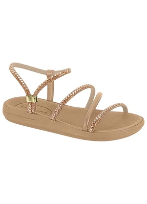 Sandália Moleca (Creme) em Sintético - MOLECA